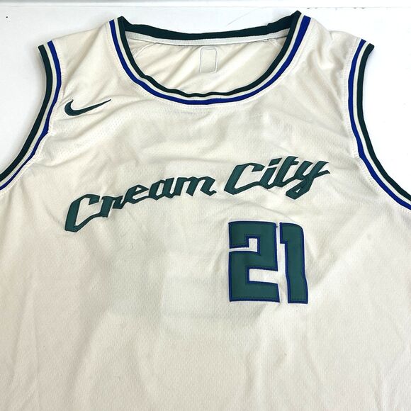 Nike Jrue Holiday Milwaukee Bucks Cream City 21 Swingman‎ Basketball Jersey XXXL - Picture 9 of 16